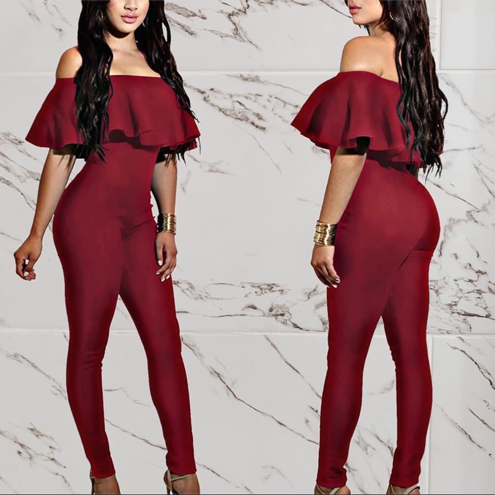 OFF SHOULDER JUMPSUIT